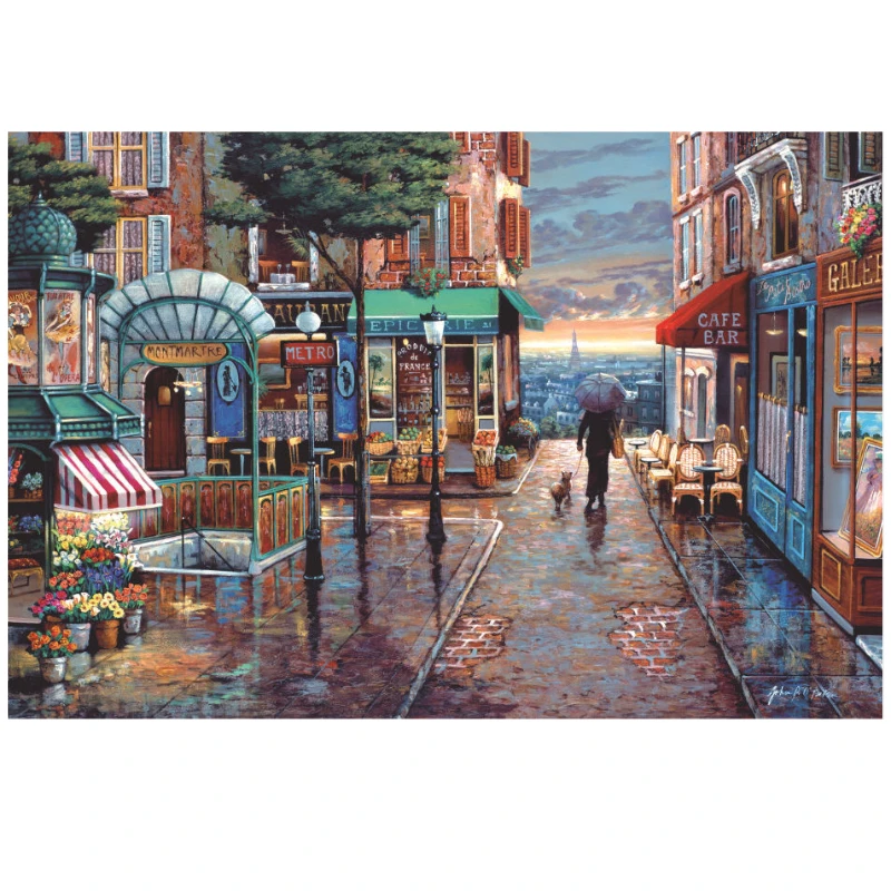 

75*50 см пазл для взрослых, 1000 шт., романтический город, красивый пейзаж, достопримечательность, картины, игрушки для снижения стресса