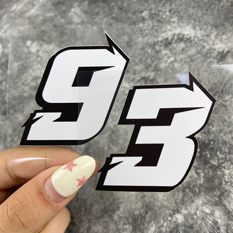 1PC 0123456789 White Number Motorcycle Stickers Motorbike Fuel Tank Side Panels Scooter Helmet DIY Moto Fashion Vinyl Decals