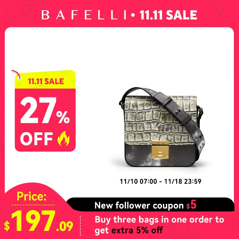 BAFELLI 2023 K GOLD WOMEN'S NEW FASHION BAGS LEATHER ORIGINAL DESIGNER LUXURY BRAND TRENDING SHOULDER PURSE CASUAL STYLE