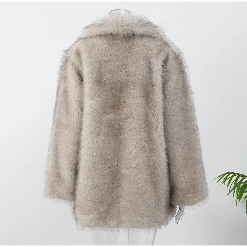 Long-sleeved Faux Fur 2025 Winter Comfort, Leisure and Warmth Women's Coat