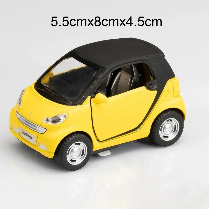 Smart Fortwo Toy Veículos Para Crianças, Carros Modelo Diecast, Carros De Metal, Decoração De Aniversário, 1:36