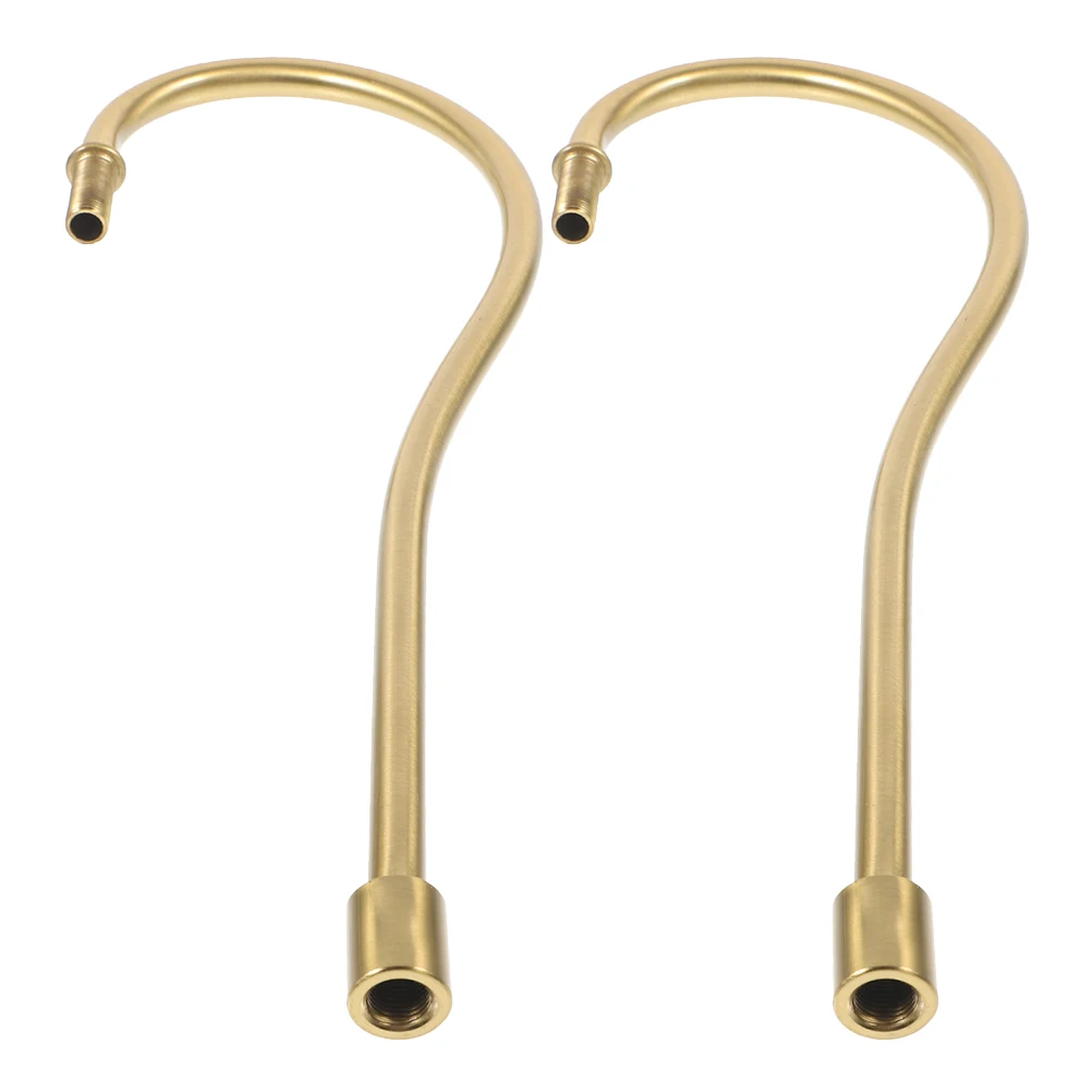 

2 Pcs Accessory Curved Iron Rod for Table Lamps Lighting Fixture Downrods Lamp Pipe LED Bulb Lamp Accessories Parts Tube