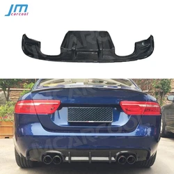 Carbon Fiber Rear Lip Diffuser For Jaguar XE Sedan 4-Door 2015 - 2017 FRP Four Outlet Bumper Diffuser Protector Car Styling