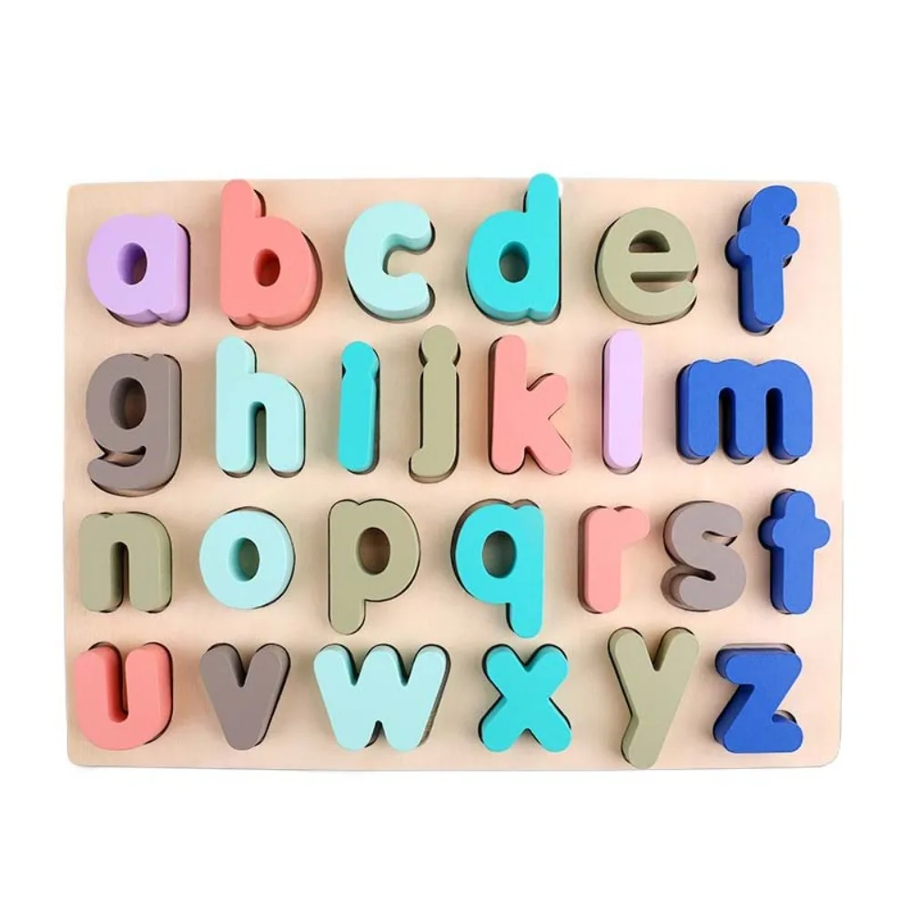 Matching Games 3D Wooden Board Mathematics Early Education Alphabet Number Puzzle Shape Cognition Learning Puzzle