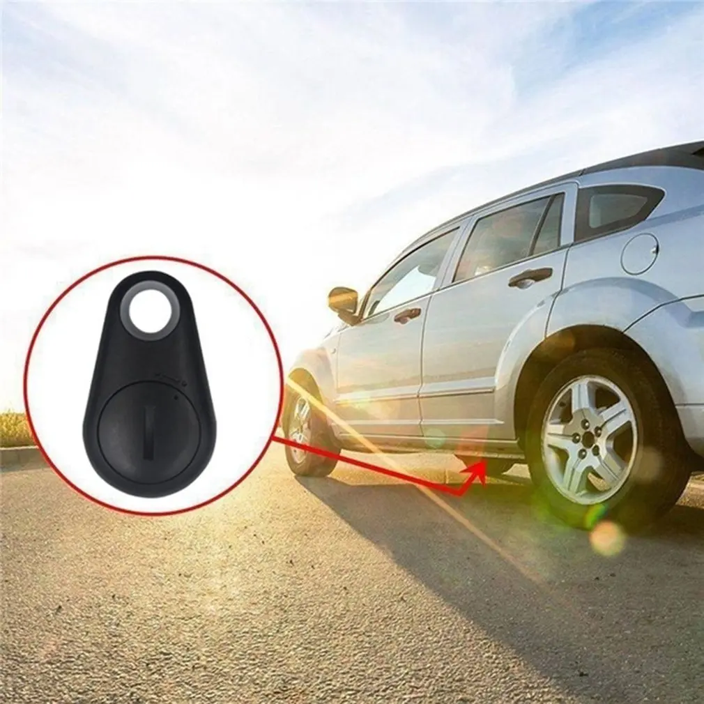 1/2pcs Mini Fashion Smart Dog Pets Bluetooth 4.0 GPS Tracker Anti-Lost Alarm Tag Wireless Child Bag Wallet Key Finder Locator
