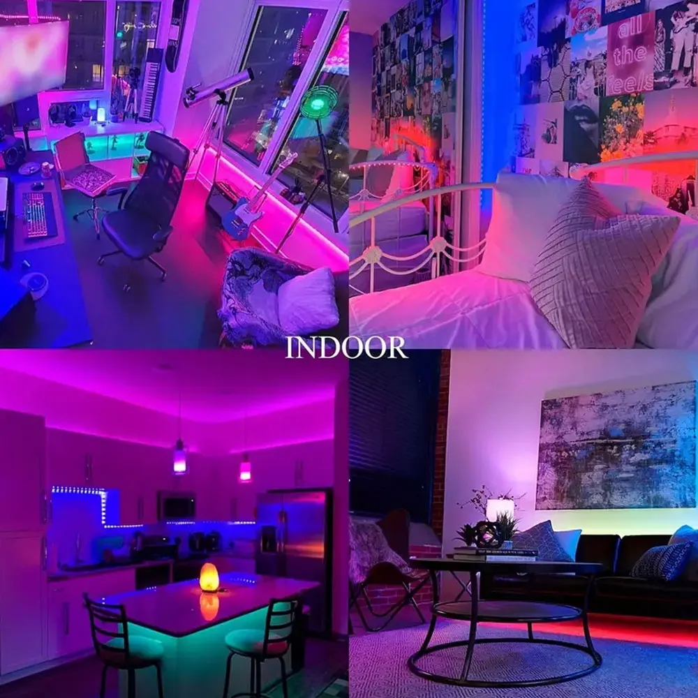 RGB USB LED Light 1-40meters LED Strip Lights Changing Remote Control 44key Control for TV Screen Desktop Backlight Decorative