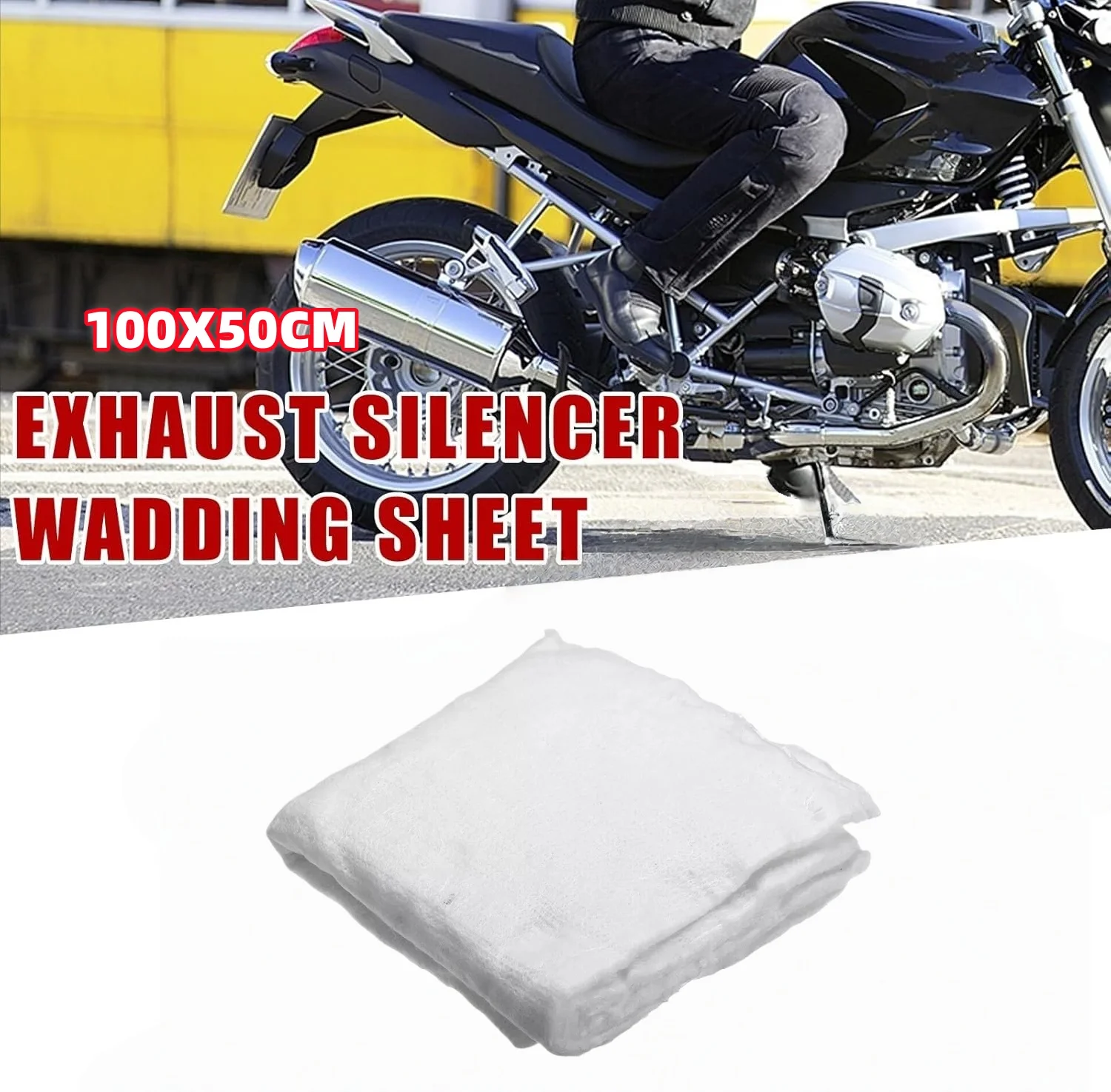Motorcycle Exhaust Mufflers Baffles Wadding Exhaust Pipe Cotton E-Glass Fibre Packing For Car 2-Stroke 4-Stroke ATV Dirt Bike