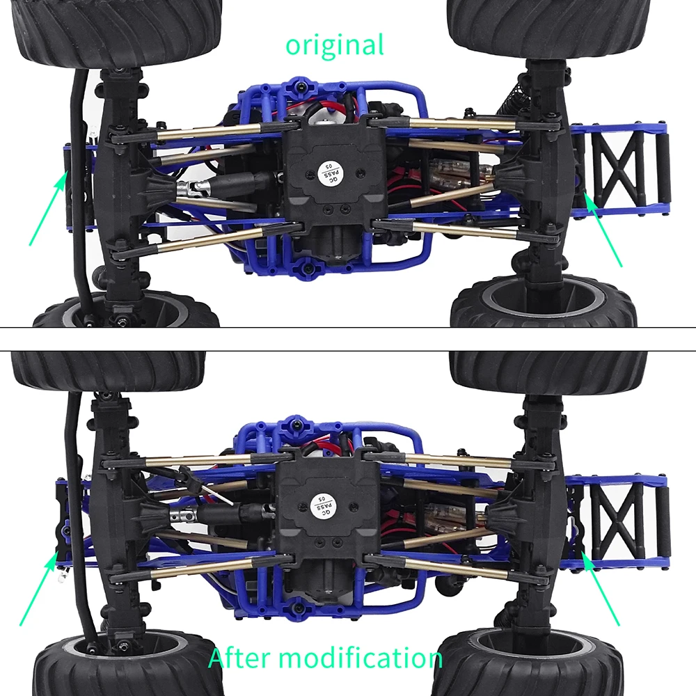 Trinood Aluminium Rc Carrosserie Shell Vaste Montageset Voor 1/18 Mini Lmt 4wd Geborsteld Monster Truck Upgrade Accessoires