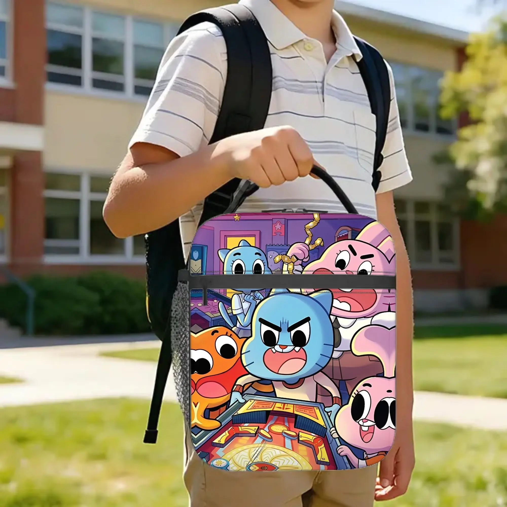 Video Game Gumballs Insulated Lunch Bag Large  Meal Container Thermal Bag Tote Lunch Box Office  Picnic Men Women