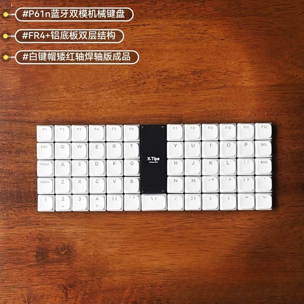 P61n Low Profile Mechanical Keyboard Preonic Planck Kailh Choc V1/V2 Dual Mode ZMK Wireless Bluetooth 61 Keys in-line Keyboards
