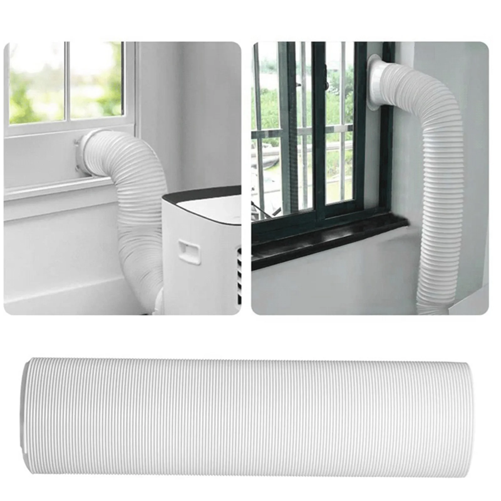 Portable Air Conditioner Window Vent Kit AC Exhaust Hose Universal Coupler Adjustable Window Seal Universal Duct Extension Pipe