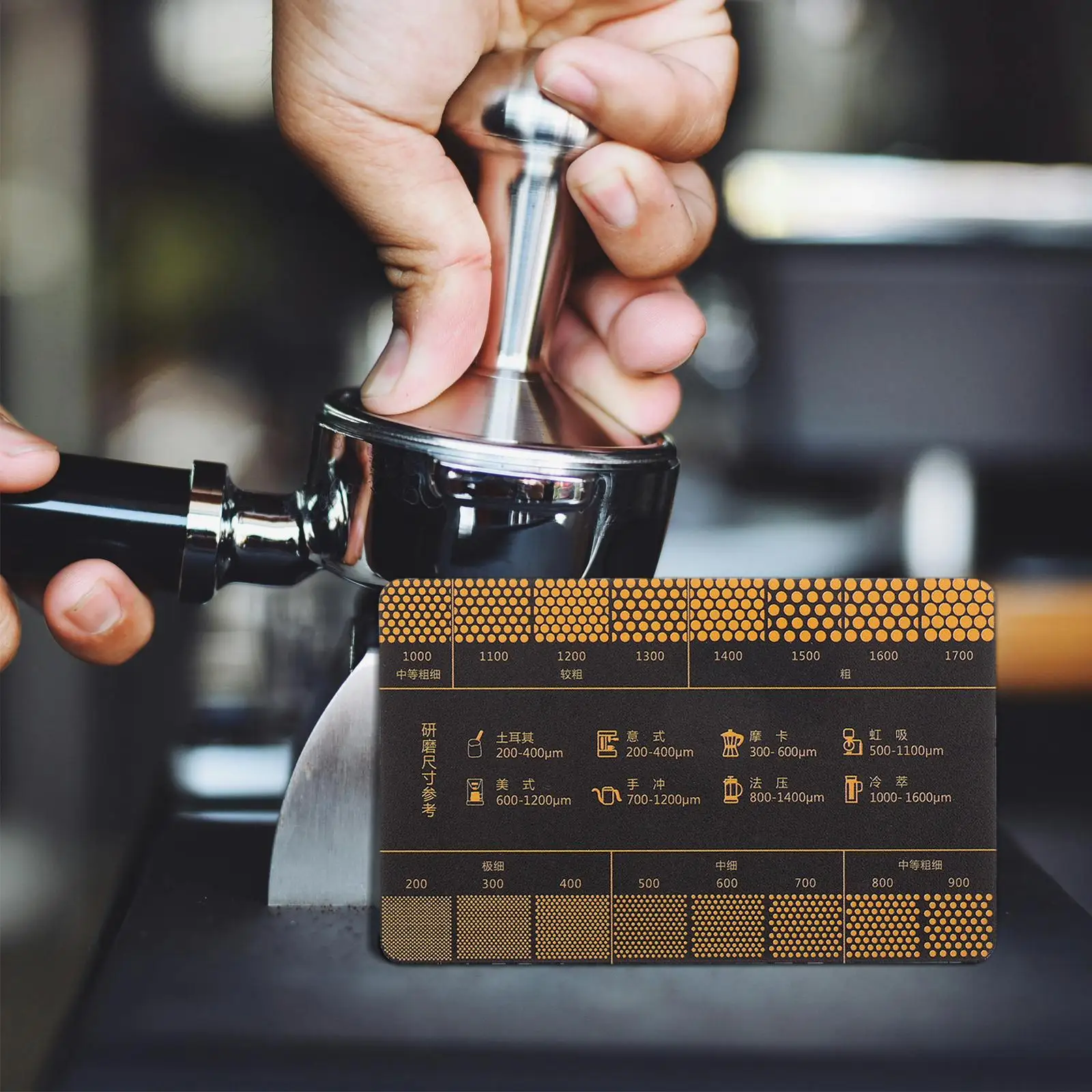 Coffee Grind Size Guide For Espresso Coffee Grind Measurement Ruler For Press Drip Coffee Plastic Coffee Grind Size Reference Ca