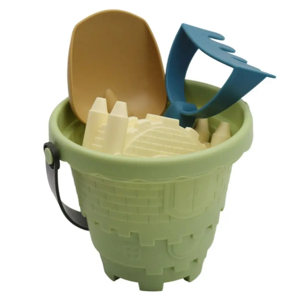 Outdoor Game For Kids 6PCS Sand Toys Set Beach Castle Bucket Shovel Rake Mold Digging Sand Kit Parent-Children Interactive