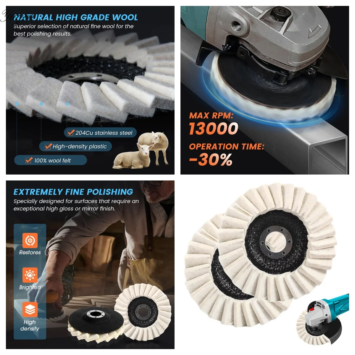 2PCS Wool Felt Flap… - image