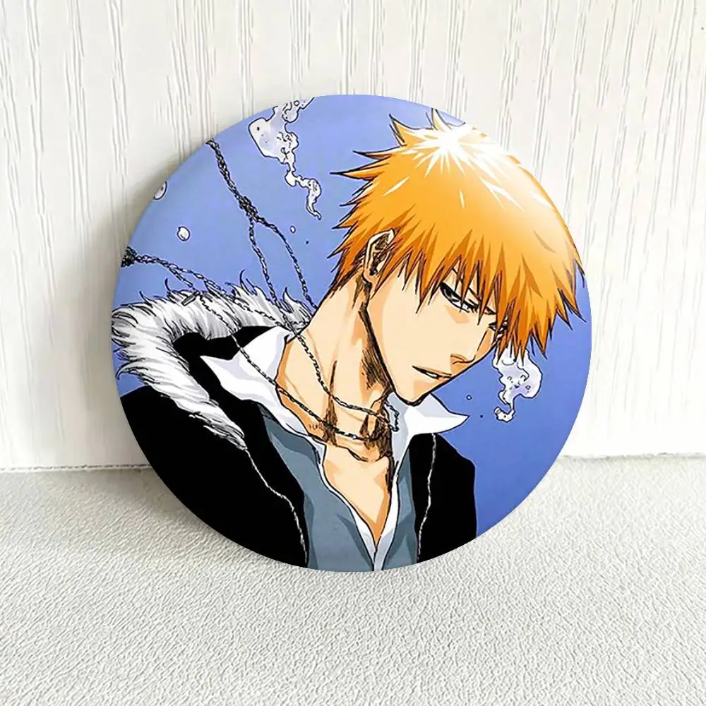 I-Ichigo Anime K-Kurosaki Laser Badge Creative Pins Brooch for Bag Clothes Hat Decor Gifts Fans Collect