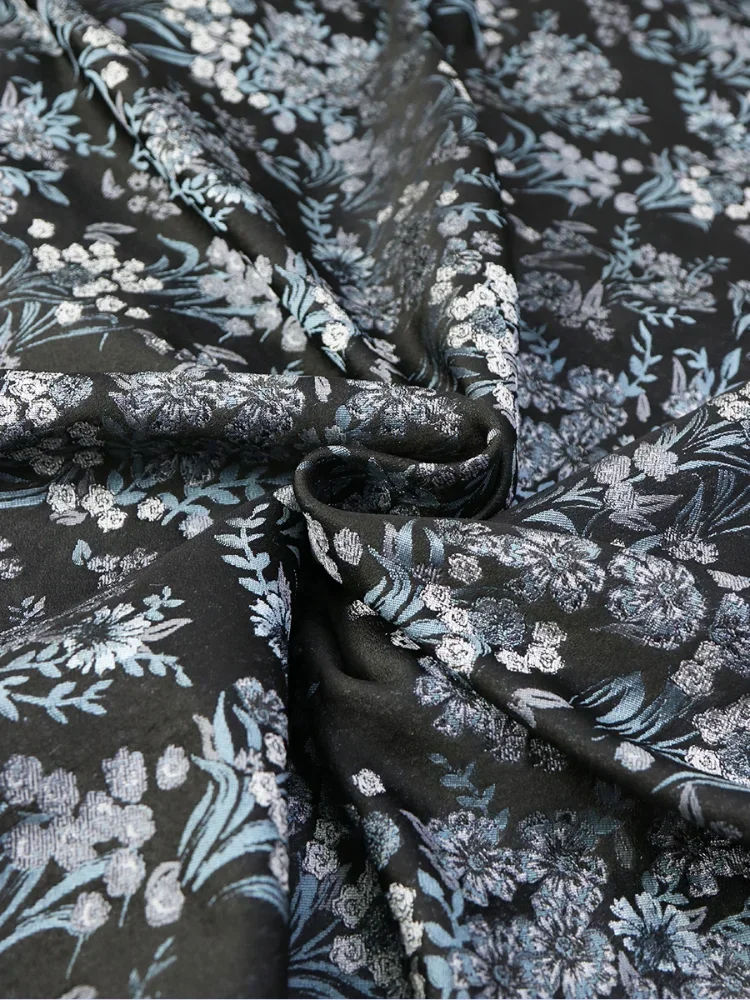 Yarn-dyed Brocade Jacquard Fabric High-end Retro Floral Dress Windbreaker Fashion Suit Materia for Diy Sewing by Meter