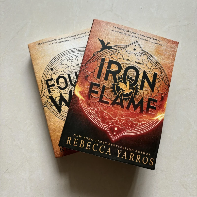 Rebecca Yarros 2 Books collection set Fourth Wing & Iron Flame Paperback Book in English