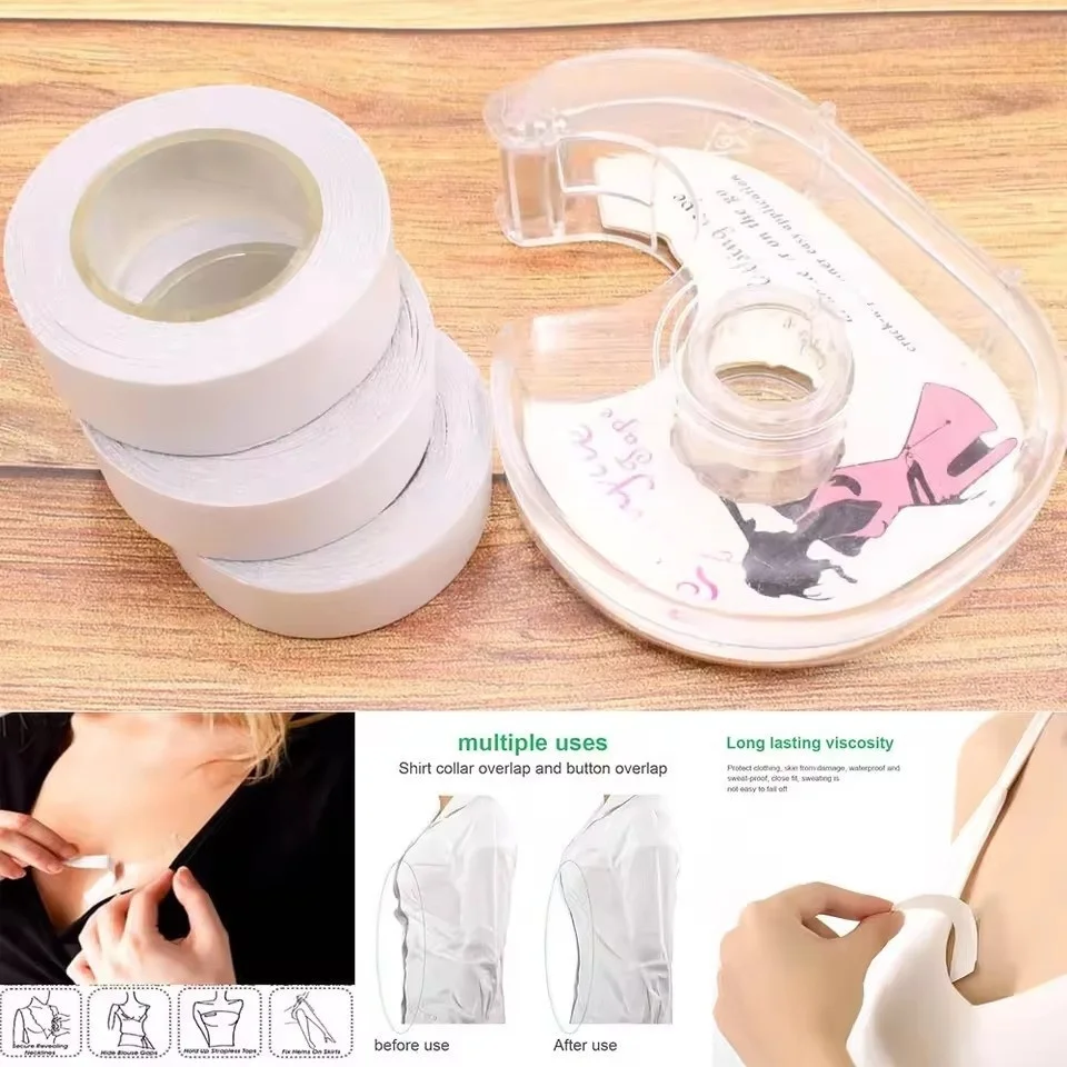 double sided tape for low cut dress 5M Fearless Womens Tape Clothing Neckline Body Skin Anti-exposure Adhesive Sticker Strips Body clothes Duration:BUY samplesaledress26 Armelia | Brown Cowl-Neck giving you the confidence