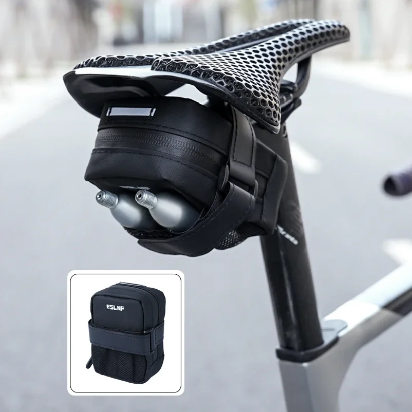 

Waterproof Bicycle Saddle Bag Portable Mini Mountain Bike Gas Cylinder Rear Bag Ultralight Road Bicycle Tail Bag Bike Accessory
