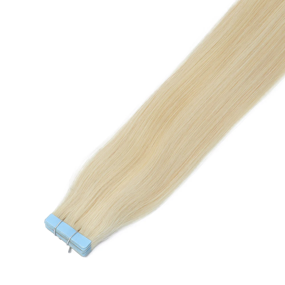 

# Накладные волосы Platinum Blonde 60, 4x0.8см, на ленточной основе, натуральные, из человеческих волос, с клейкой лентой, 20 шт.