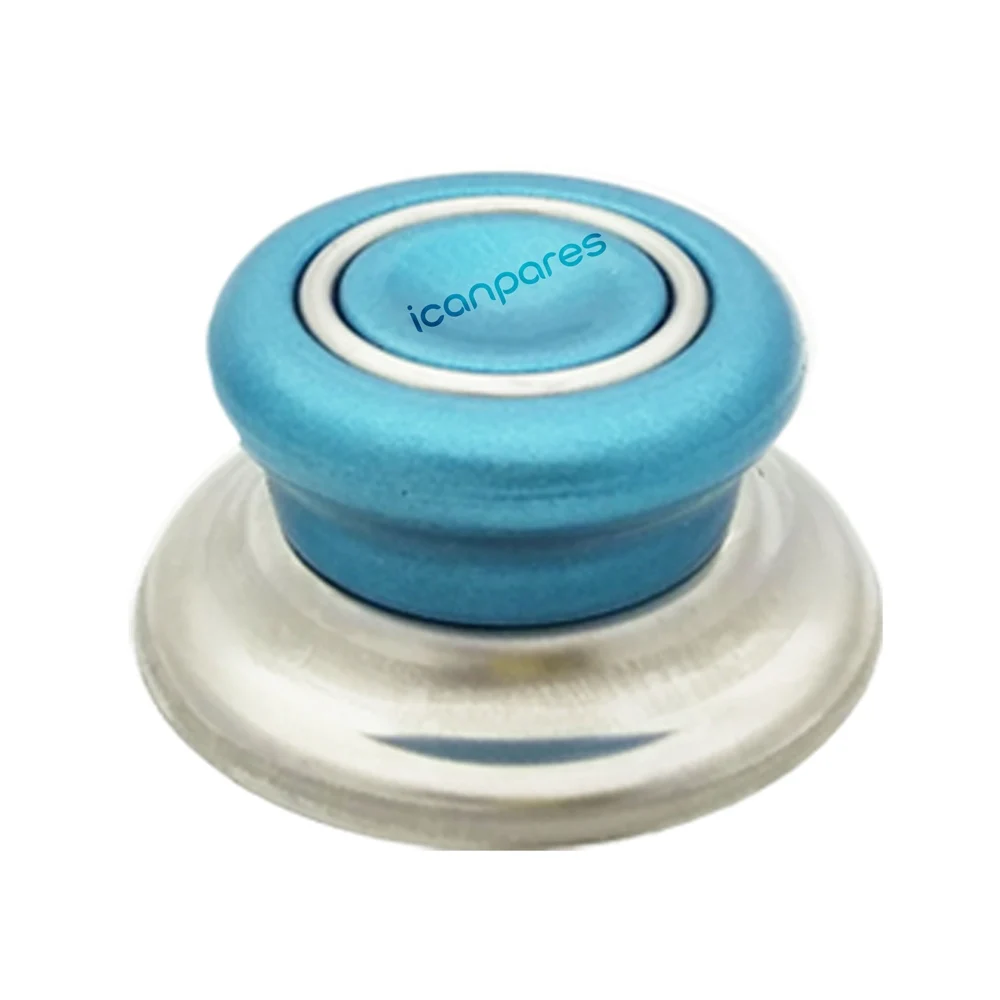 Universal Cookware Sahan Pan Glass Cover With Steam Hole Cover 32 cm and Turquoise Holding Topping