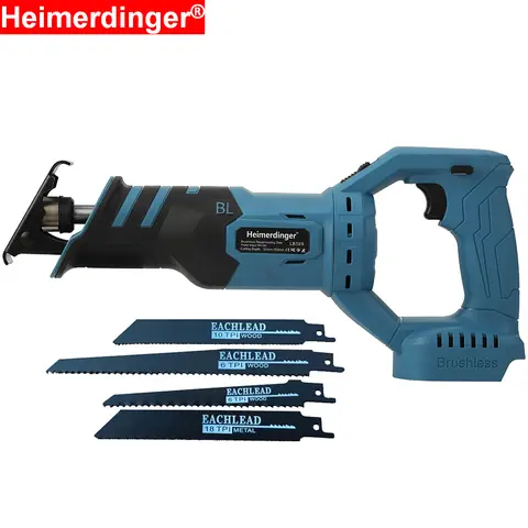 18V Cordless Lithium Reciprocating Saw with 4 Blades heimerdinger
