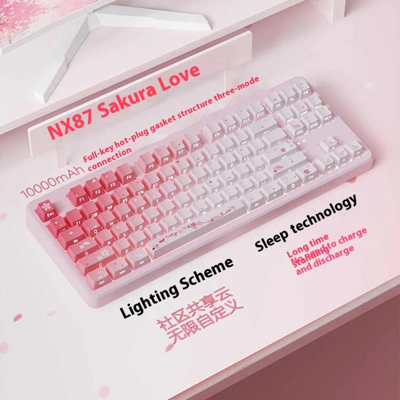 FL E-SPORT MX87 Mechanical Keyboard Customized Hot Swappable Hifi Switch with Dynamic RGB for Laptop PC Gaming Office Mac Gift