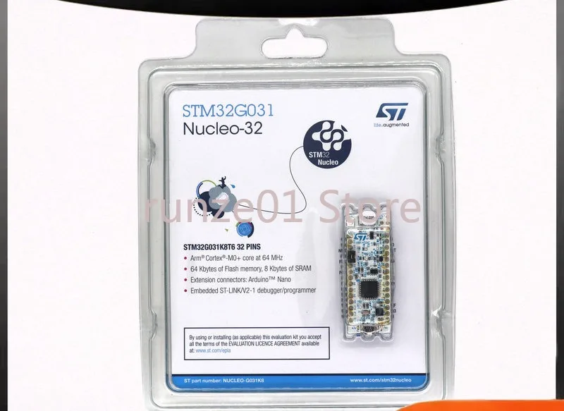 The off-the-shelf NUCLEO-G031K8 uses the STM32Nucleo-32 development board of the STM32G031K8 MCU