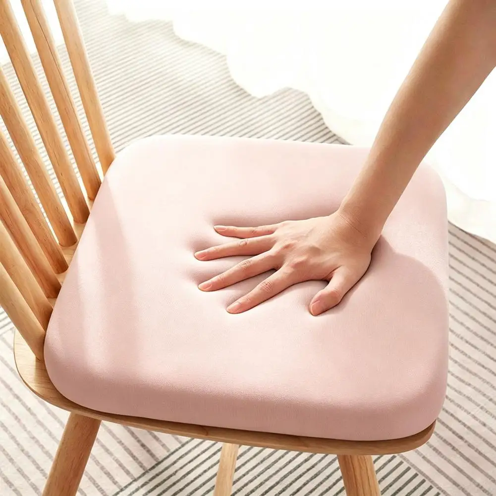Breathable Ice Silk Seat Cushion High Elastic Memory Sponge Chair Pad Anti Slip Bottom Desk Office Chair Cushion For Home