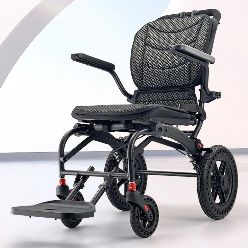 New Foldable Wheelchair Manual Portable Wheelchair Version Commercial Furniture Silla ZY60LY