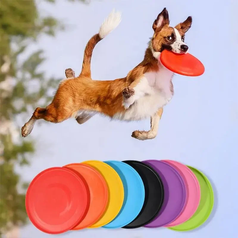 Flying Disc Dog Training Toy - Chewable Soft Rubber Flying Disc for