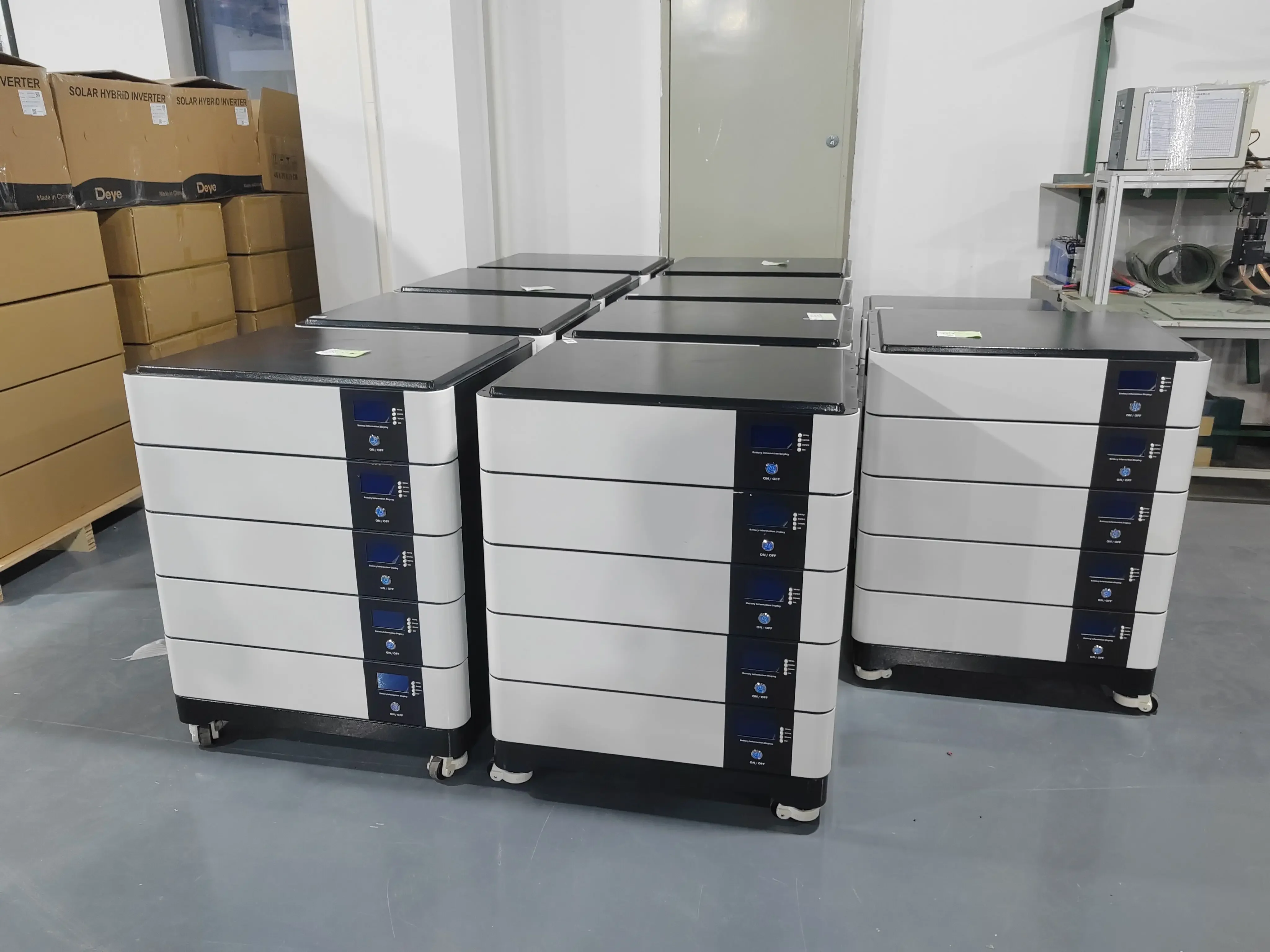 Large Capacity 48V 10KW 20KW 30KW 50KW Lithium Ion Battery Pack Energy Storage Battery And Inverter All In One