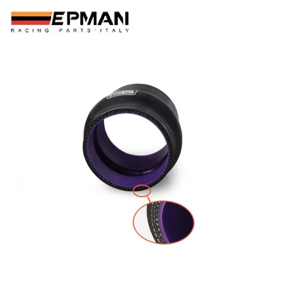 EPMAN Silicone Hump Coupler Hose Black Reinforced Turbo Coupling Universal For VW Golf MK6 25/32/38/45/51/57/60/63mm EP-SSTF63