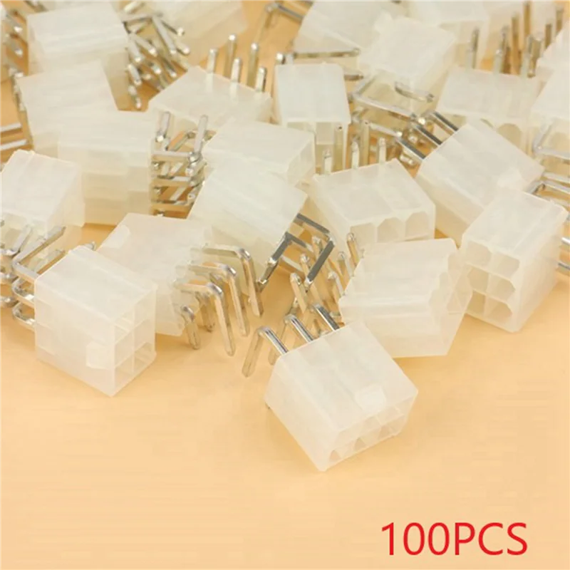 

B63B-500Pcs 4.2MM 6 Pin Header Male Pin For Graphics Card GPU PCI-E Pcie Power Connector Right Angle Through Hole Video Card