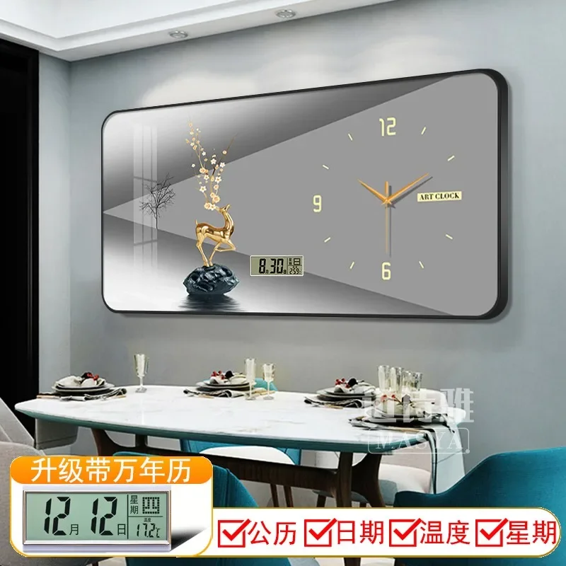 Digital Watch Wall Decorations Luxury Large Wall Clock Home Decoration Tablet...