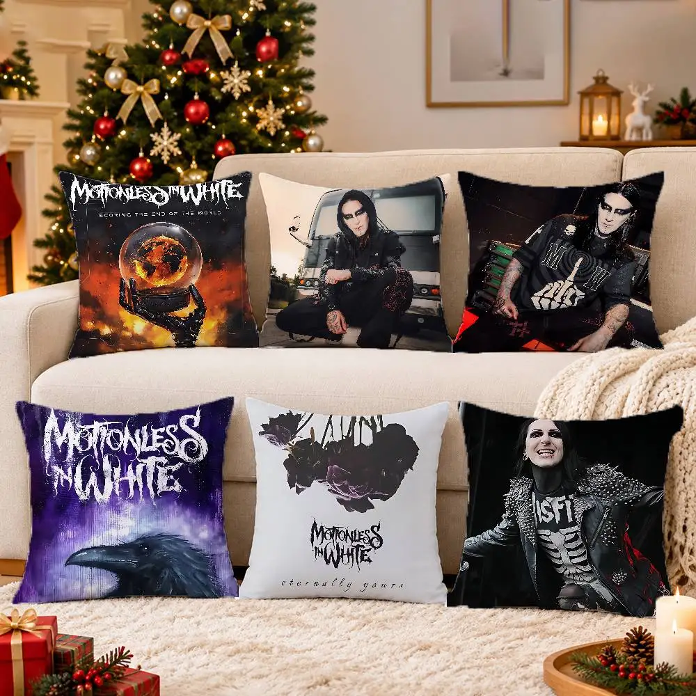 FOR Motionless In White Decades 45x45cm Square Cushion Cover Cartoon Print Decorative Throw Pillow Case for Couch Bed Car Home