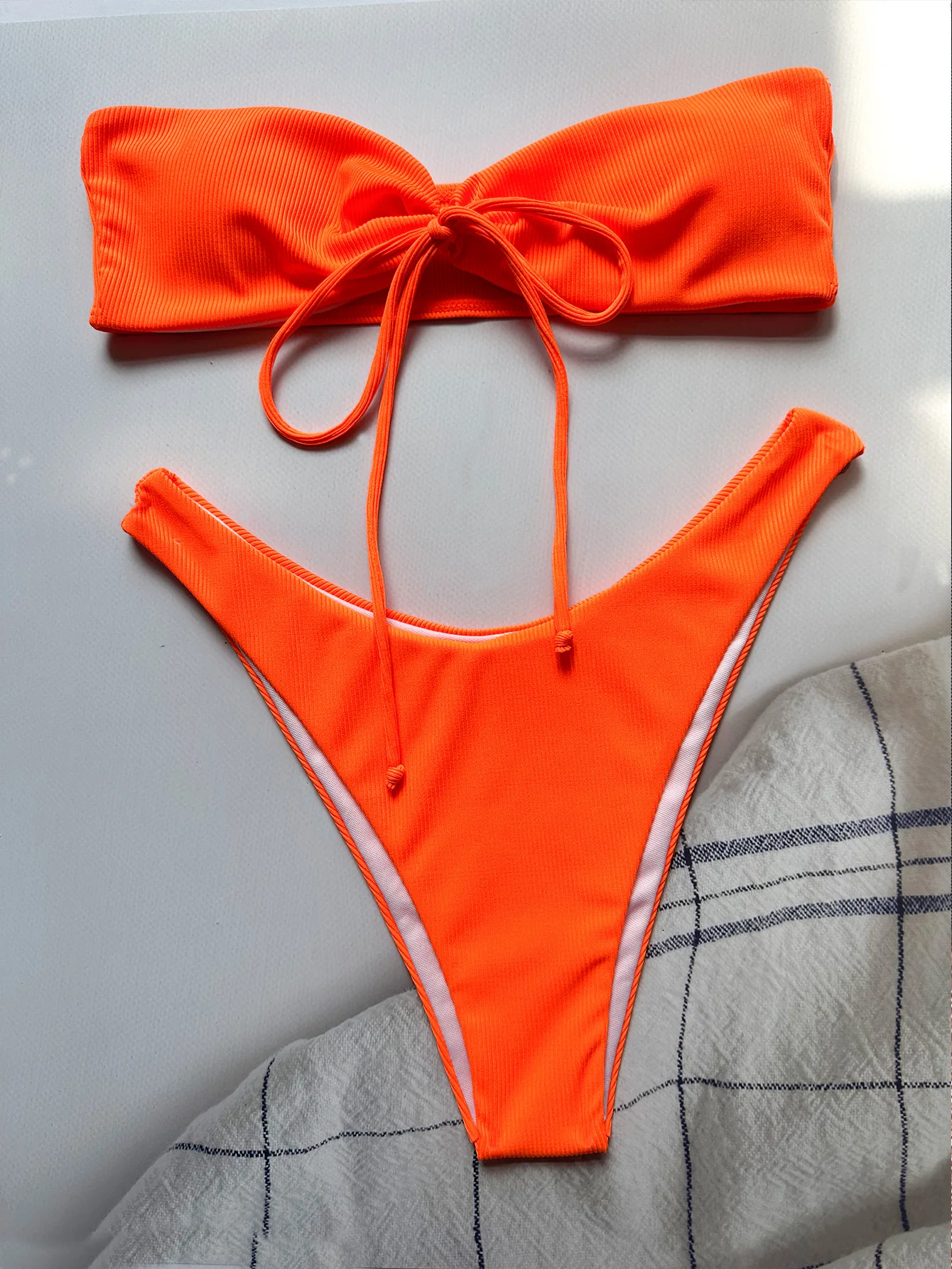 ツーピースビキニ女性 2025 新プリントスリングセクシーなハイウエストストラップレス水着夏の水着タンキニビーチウェア水着