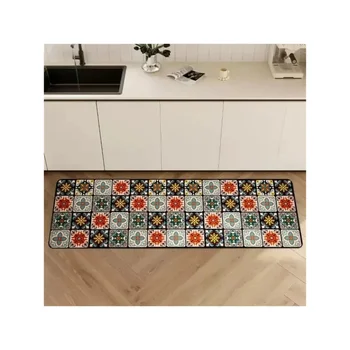 VIKAMA アップグレード素材キッチンバスルームリビングルームランドリールーム汚れ防止洗える肥厚カーペット敷物家の装飾