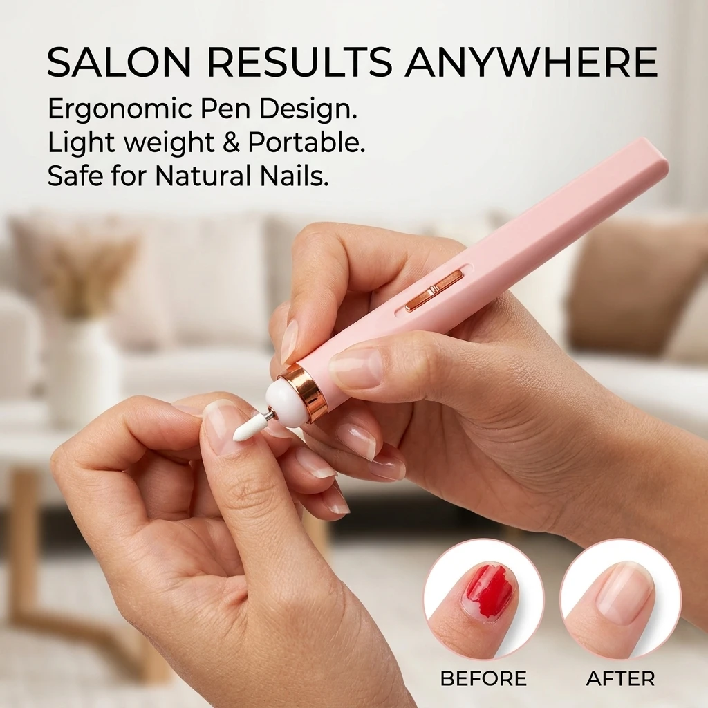 Electric Nail Drill Mini Portable Professional Manicure Pedicure Kit for Gel Polish Removal and Grinding Buffing Tool