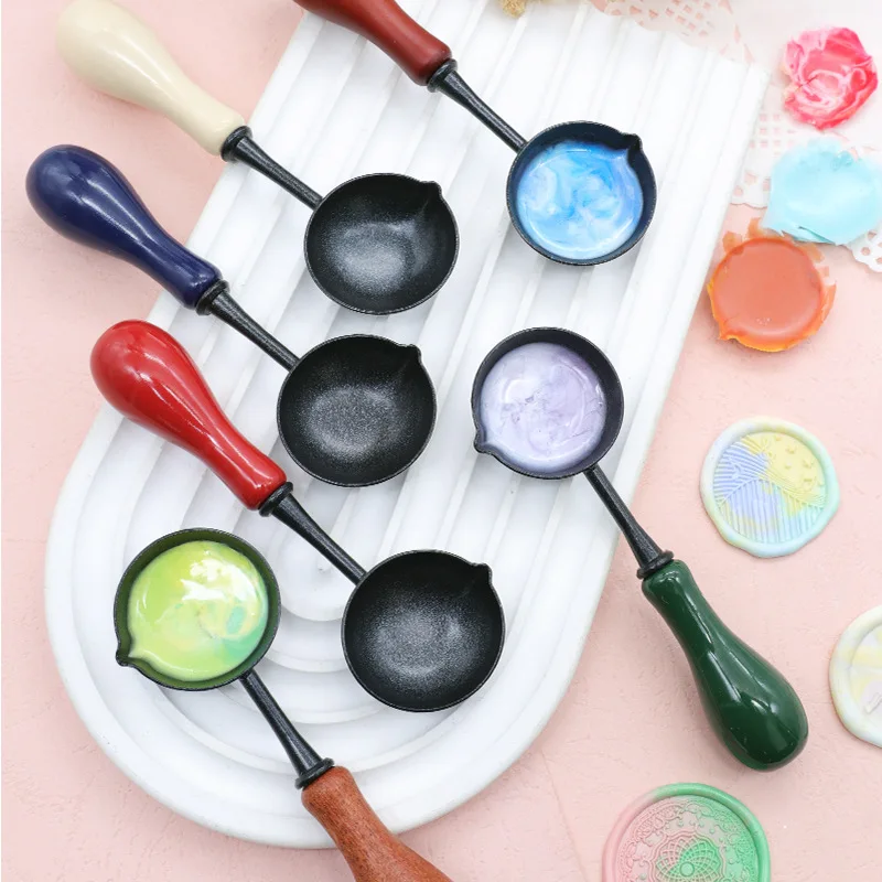 Lacquer Seal Non Stick Spoon Sealing Wax Spoon Stamp Seal Heating Lacquer Wax Tool Anti Stick Easy To Clean Craft Supplies