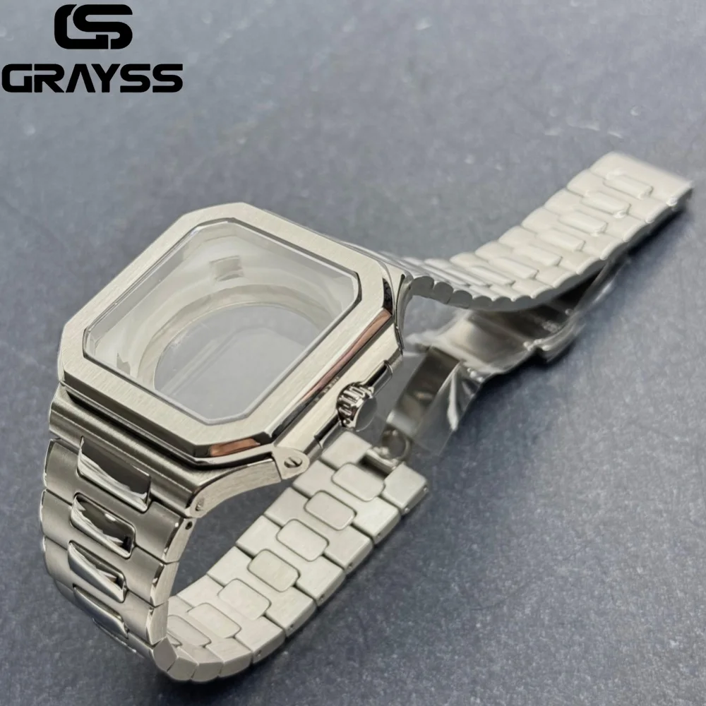 جديد 37.5 مللي متر ل فيليب كوبيتوس ساعة مربعة اكسسوارات صالح 29.5 مللي متر NH35 الطلب لحركة Seiko NH35 الياقوت الكريستال