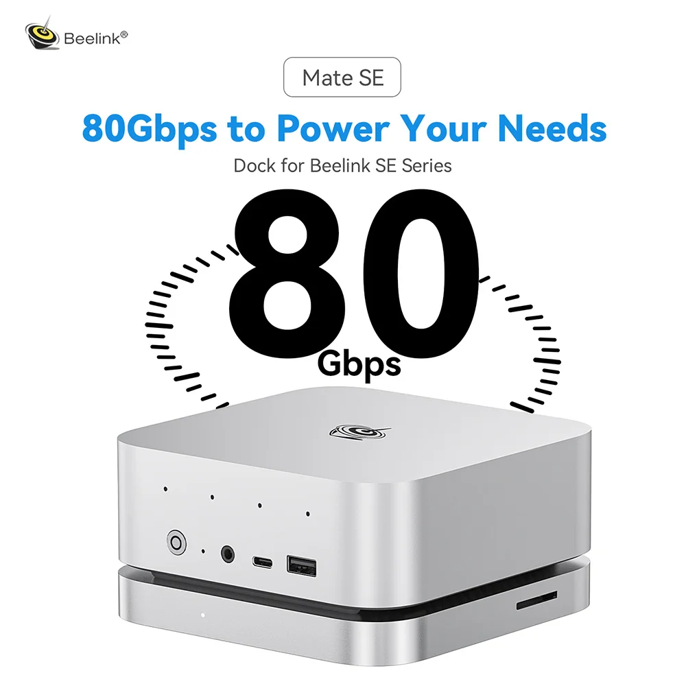 Beelink Mate SE-A Docking Station for SER8, SER9, SER9 PRO, SEi14 MINI PC Desktop Laptop Gaming Computer
