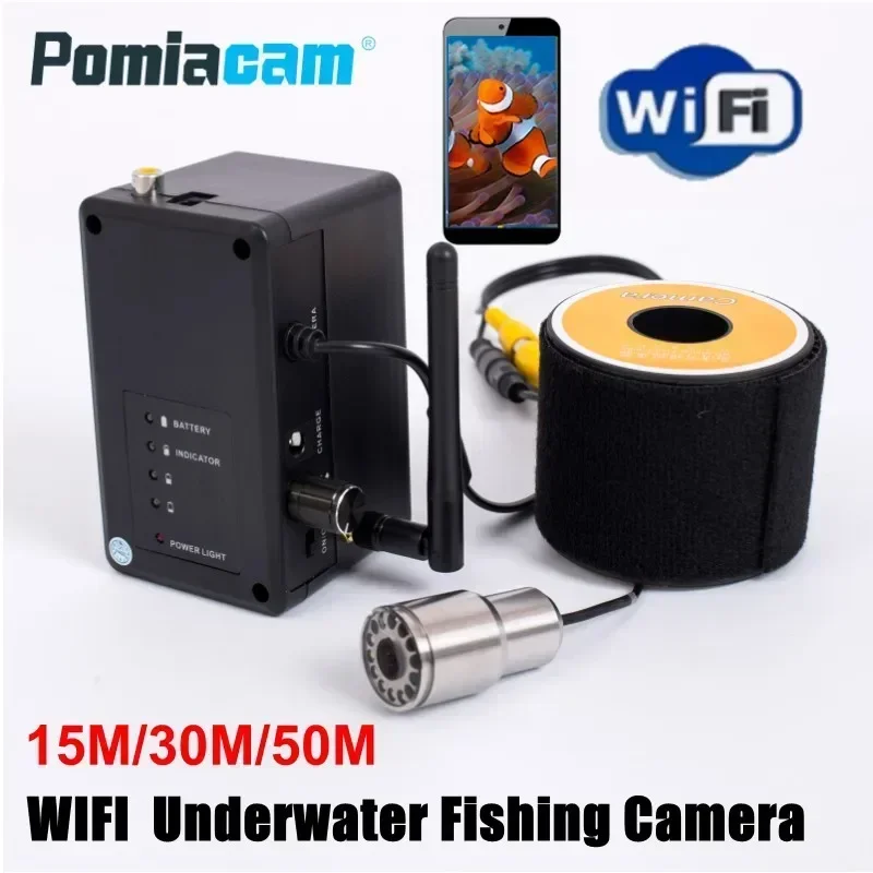 

15M 30M 50M Wifi Wireless Underwater Fishing Camera WF13WSL HD 1000TVL Fish Finder System with Video Recording For IOS Android