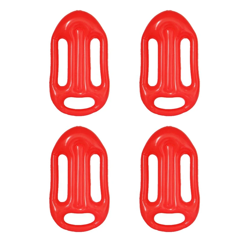 

4 Pieces Beach Lifeguard Inflatable Floating Board Red Inflatable Floating Board Blowing Toy