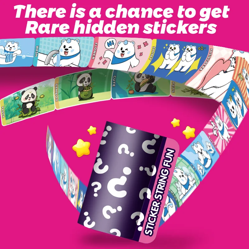 Creative Beads Sticki Rolls DIY Bracelet Beads Surprise Stickers Roll Handmade Sticker Creative Jewelry Toys Funny Stationery