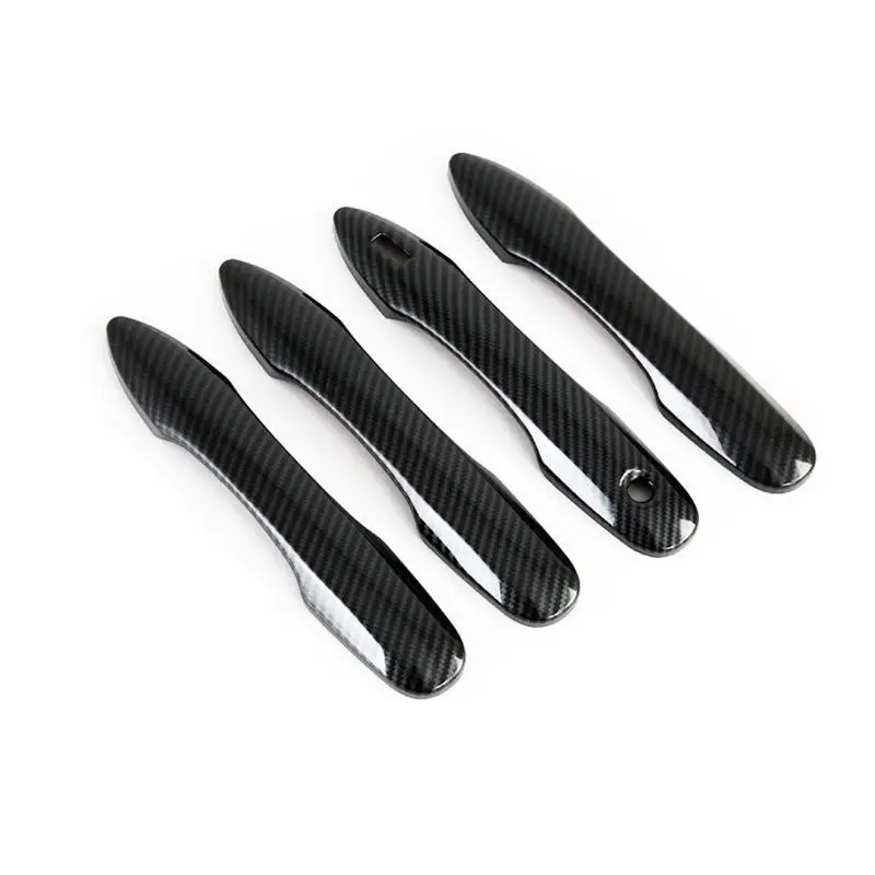 For 19 Corolla modified special external handle decorative carbon fiber pattern car door handle protective shell patches