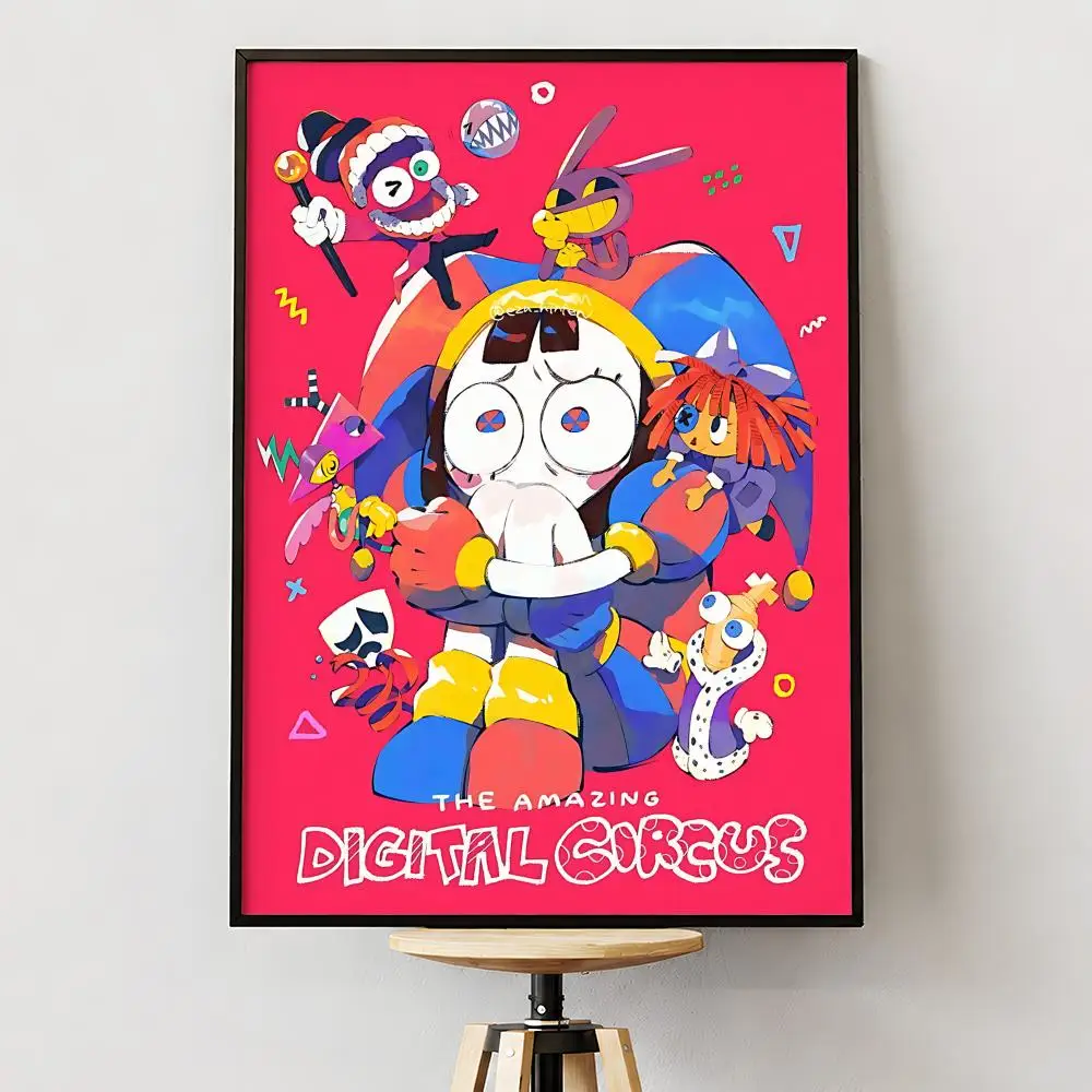 Animation A-Amazing D-Digital Circus Poster, PP, selbstklebendes, dekoratives Poster, wasserfest, für Wohnung, Schlafzimmer – Detail 21