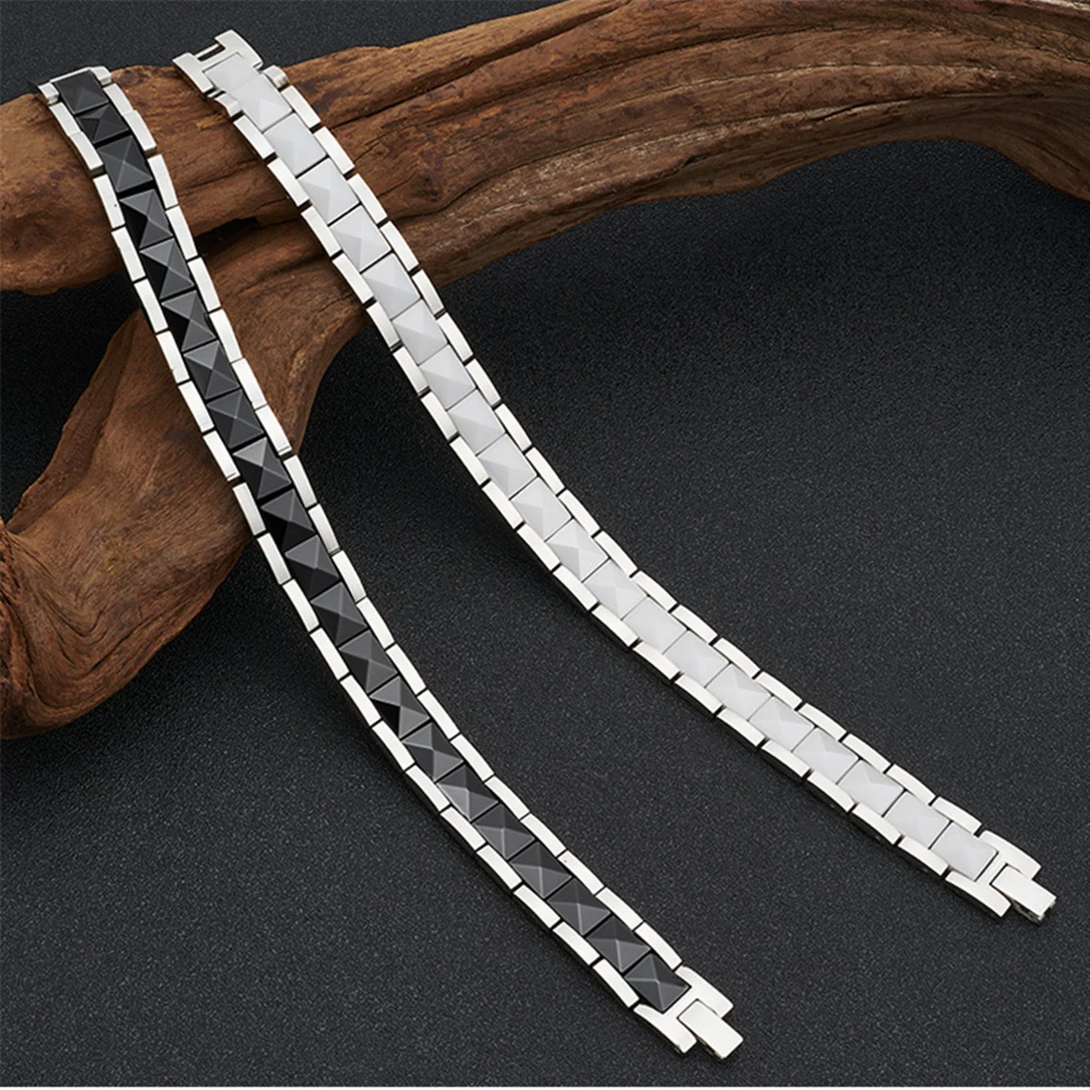 ARADOO Minimalist พีระมิดออกแบ - Ceramic Link Bracelet บทวิจารณ์และราคา