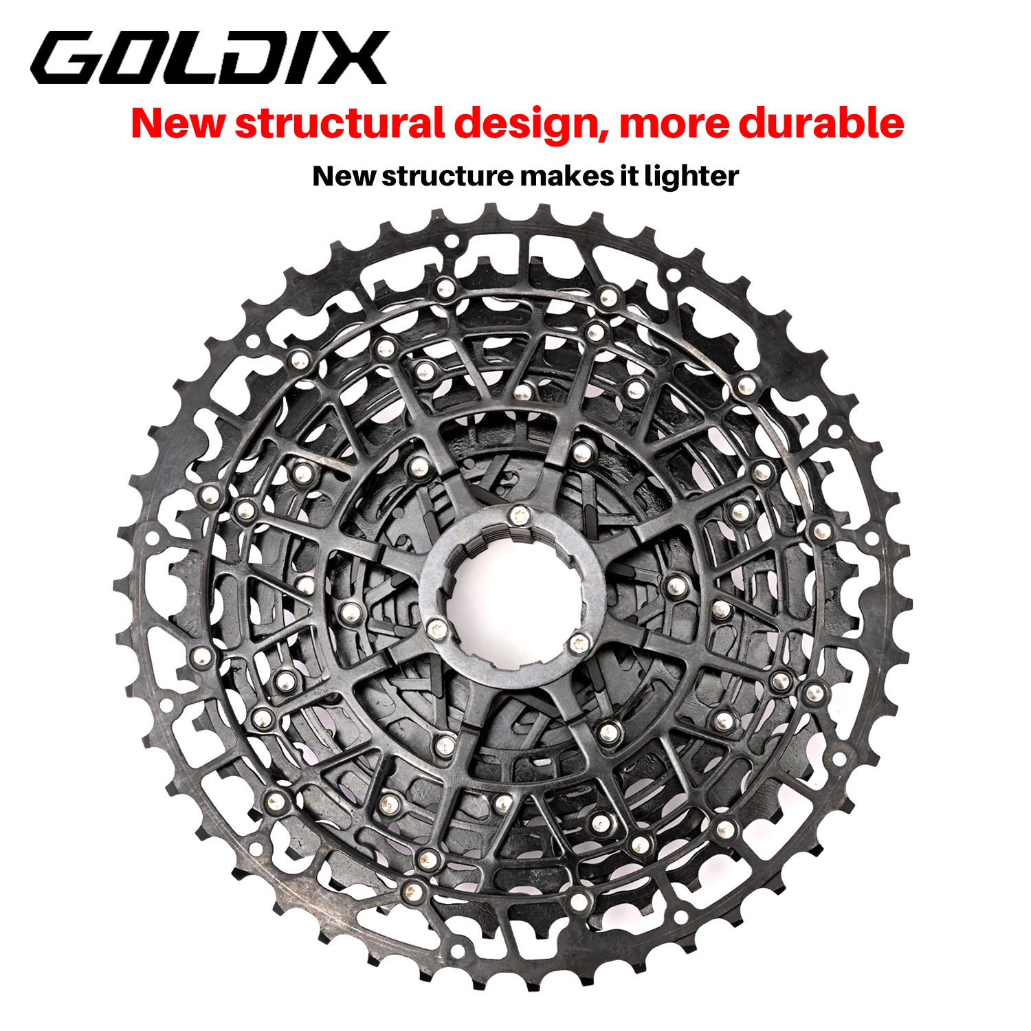 GOLDIX Ultralight Bicycle Cassette Freewheel Carbon Steel Material 9/10/11/12/13 Speed HG Structure Sprocket for Mountain Bike image 5