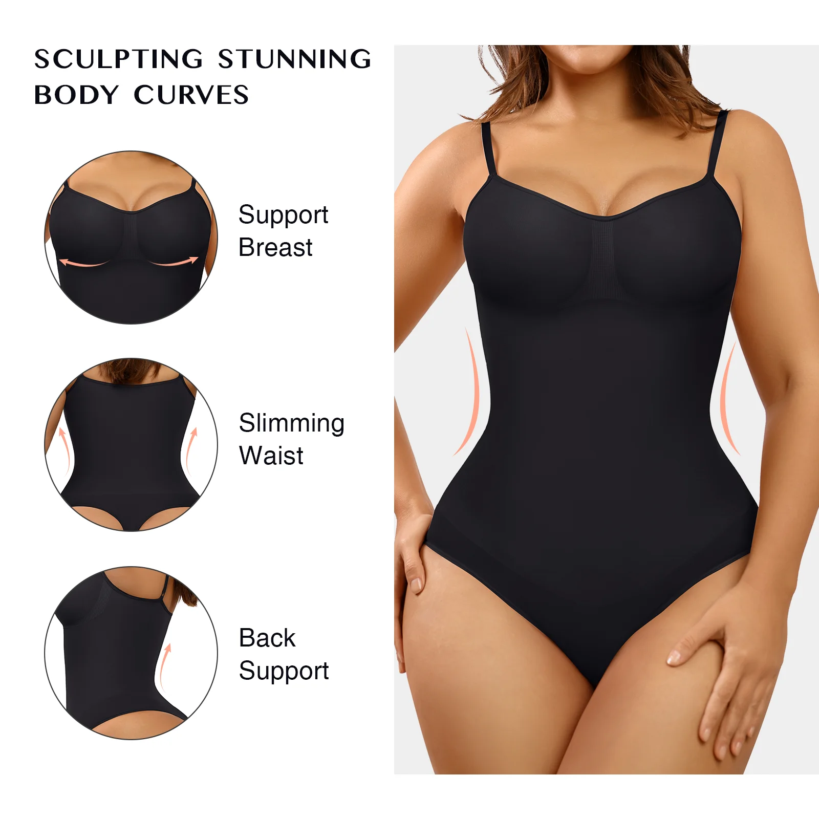 Seamless  Shapewear Thong Bodysuit Colombianas Slimming Waist Women Flat Belly Full Back Body Shaper Girdle Shaper